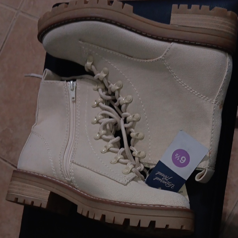 Universal Thread Off-White Combat Boots - image 3